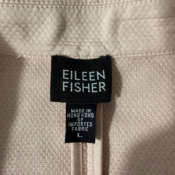 Eileen‎ Fisher Jacket Women's Large Pockets Snap Front Textured Blazer Pink - Picture 12 of 14